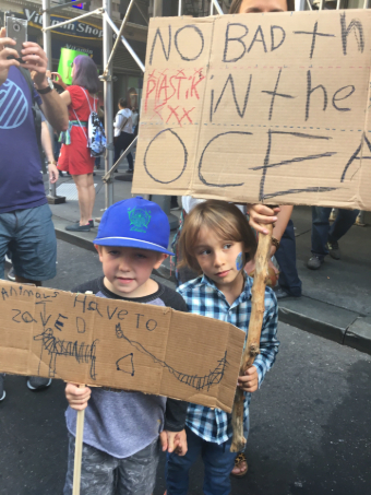 Kids at the climate march